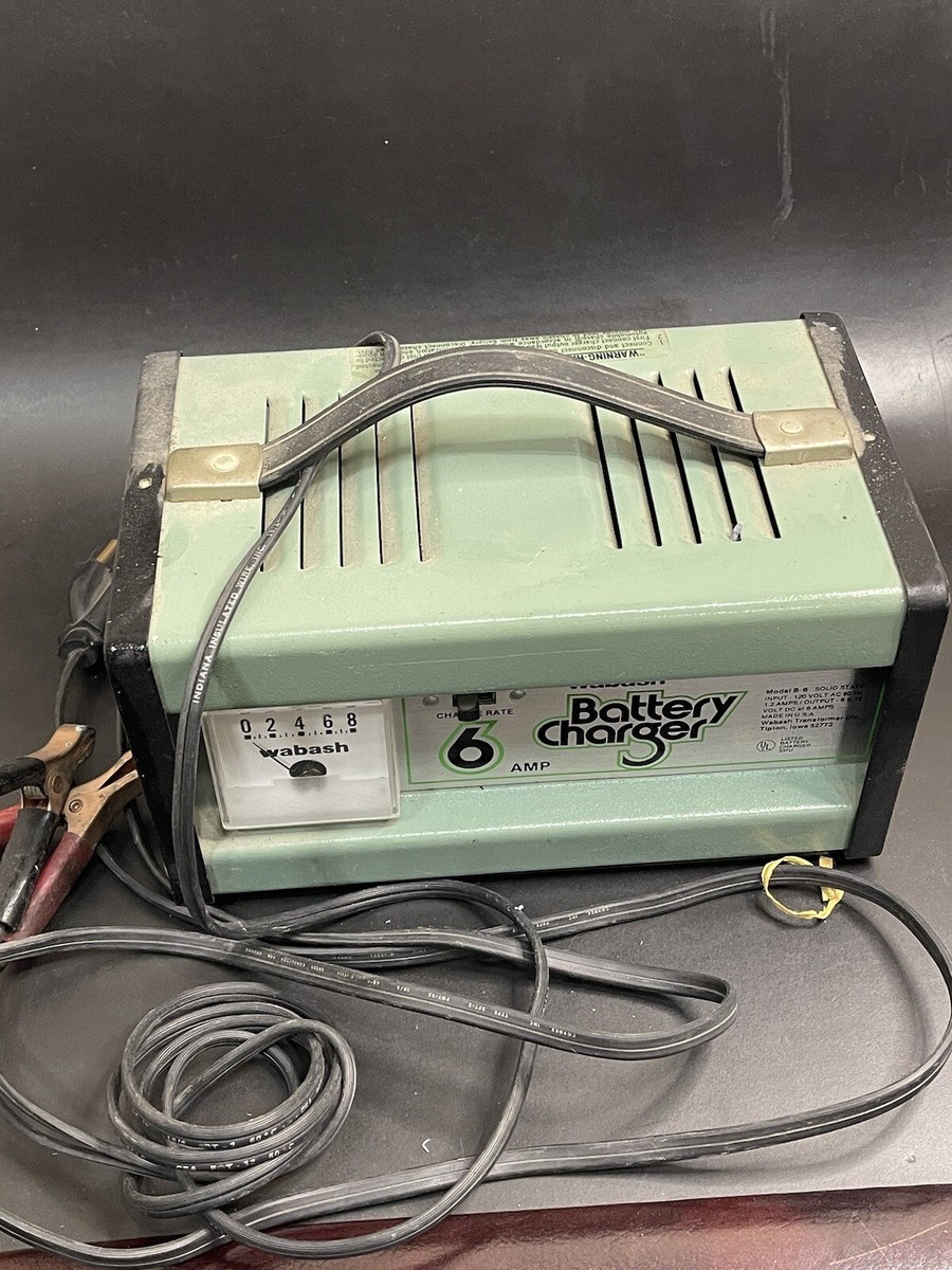 Vintage Wabash Automotive 6amp 6V 12V Battery Charger Model B-6