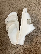 Reg 145 Birkenstock Arizona Soft Footbed Nubuck Leather sandals size 9