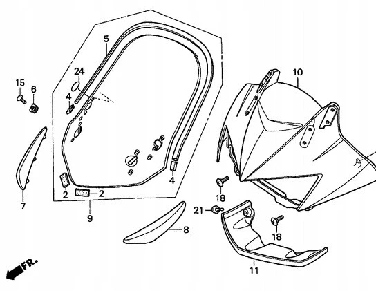 Cache caoutchouc vitre paire pour HONDA XL 1000 VARADERO CBF 600 1000 - Photo 3/3
