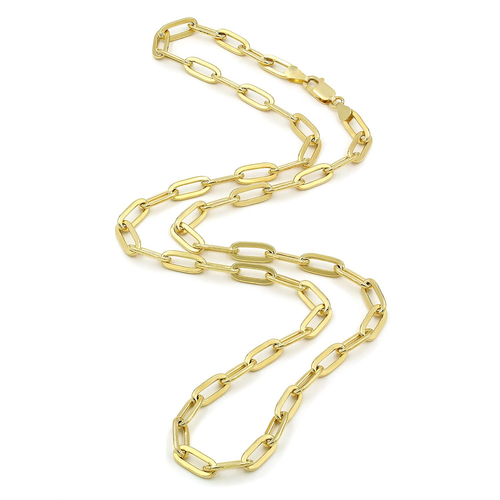 14k Yellow Gold Paperclip 2mm-7mm Chain Bracelet Necklace Mens Womens 7"-24" - Picture 72 of 72