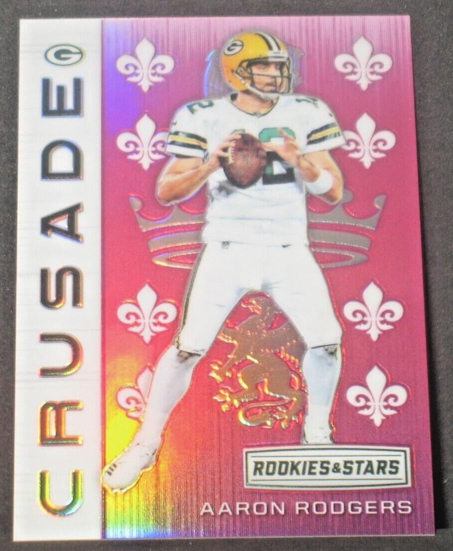 Aaron Rodgers 2018 Panini Rookies Stars Crusade Pink #CRU-3 (26/85) Packers