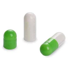Empty Hard Gelatin Capsule Size 4 Green/White x 500 Kosher & Halaal "Joined"