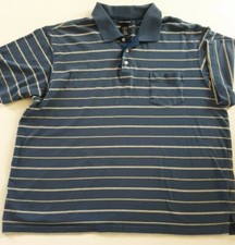 KNIGHTSBRIDGE MEN'S BLUE SHORT SLEEVED POLO SHIRT SIZE 2X COTTON/POLY BLEND