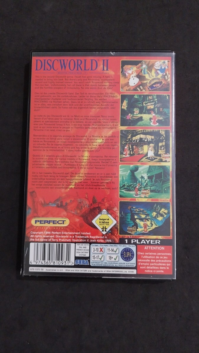 Discworld 2 Sega Saturn PAL セガサターン Discworld 2 Sega Saturn PAL セガサターン Discworld II Sega