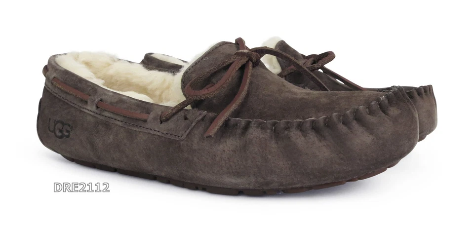 UGG Dakota Espresso Suede Fur Slippers Womens Size 9 NEW - Image 2 of 4