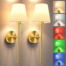 JOFIOS Battery Operated Wall Sconce Set of 2,Gold Wireless Wall Sconce with 5200