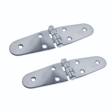 White Water 7729ES  Marine 304 SS Stamped Strap Hinge  4" x 1-3/32"  Pair