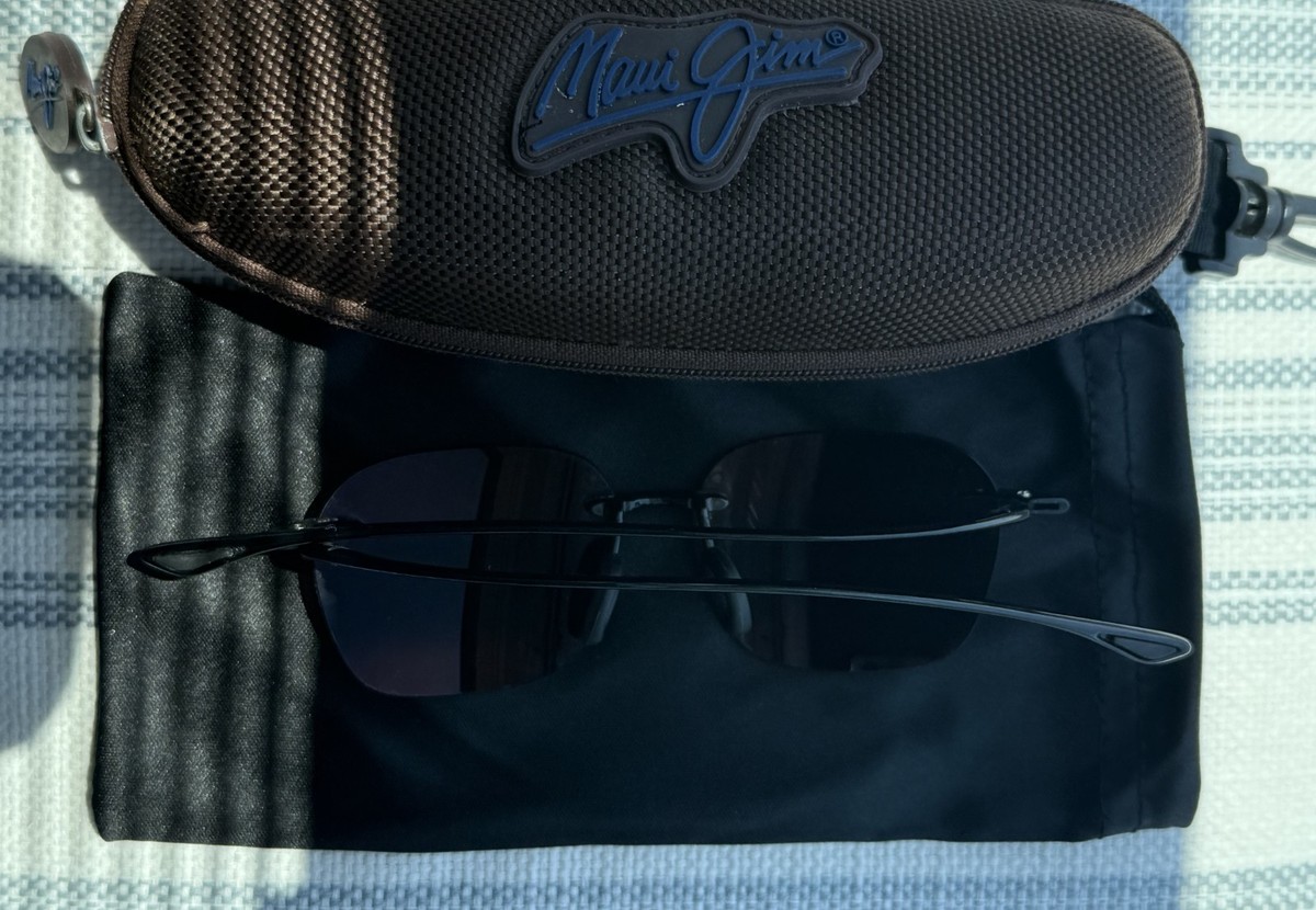 MAUI JIM KOMOHANA MJ446-11M Lightweight Black Rimless Sunglasses UNISEX Pristine $_57.JPG?set_id=880000500F main image 2