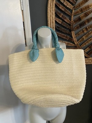 Sewing Down South Crown & Ivy Raffia Tote Bag New
