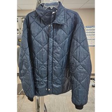 Vintage Big Smith Quilted Jacket Navy Blue Workwear Made in USA Men XXL