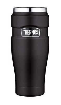 THERMOS Edelstahl Thermobecher 0,47L schwarz matt, auslaufsicher, spülmaschinenf