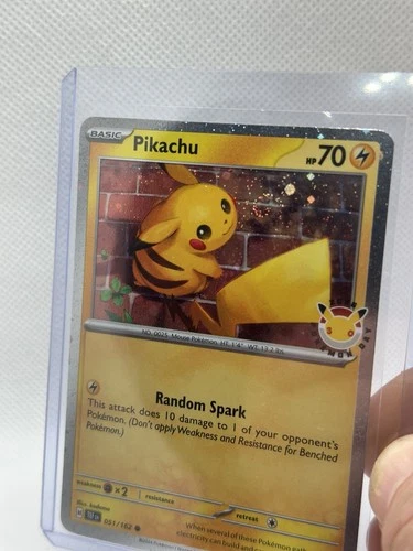 Pokémon Pikachu  051/162 Promo Stamped 2026 Pokémon Day VERY RARE TAIL SWIRL