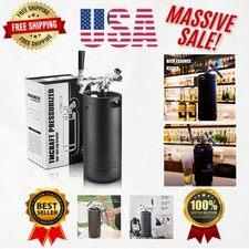 Innovative 128oz Beer Dispenser - Stainless Steel Mini Keg with Insulated Jacket