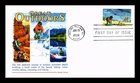 US COVER GREAT OUTDOORS SAND CASTLES ON BEACH FIRST DAY ISSUE PANDA CACHET