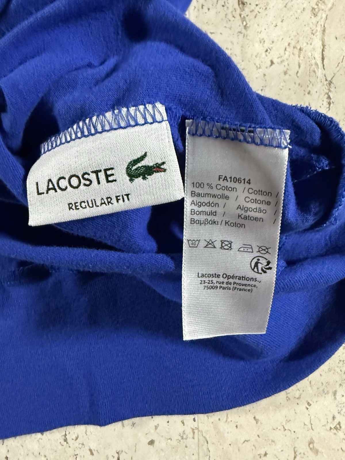 Lacoste Men's Hooded T-Shirt Blue Long Sleeve Lightweight Hoodie XL thumbnail 8