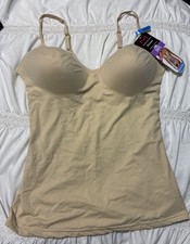 Maidenform Flexees Women's Plus Wirefree Camisole Shapes Firm 3XL TAN NWT