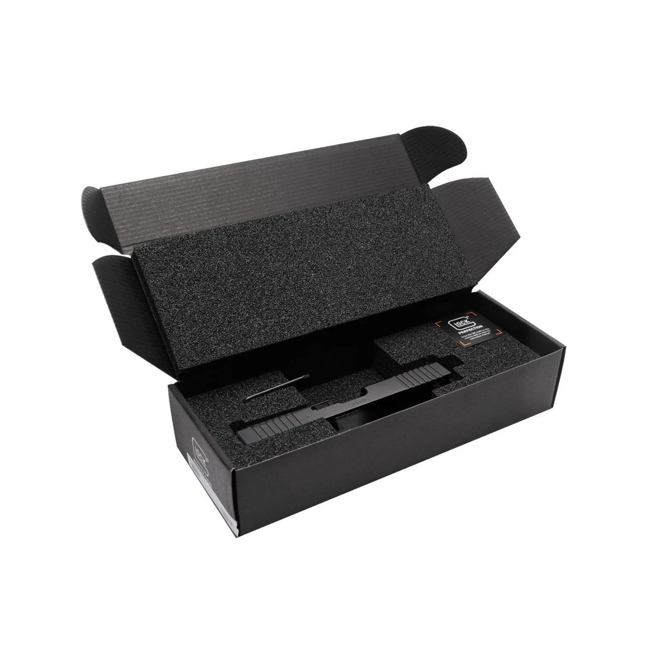 Glock G19 Gen3 OEM Slide, corte MOS, óptica lista con miras estándar, negro - 79008 Foto 4 de 4