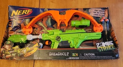 Nerf Zombie Strike Dreadbolt Blaster - B9091 - New With Box Damage