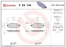 BREMBO Bremsbelagsatz Scheibenbremse PRIME P 23 144 für FIAT CITROËN PEUGEOT U9