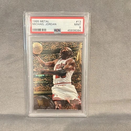 Fleer 1995 Metal Michael Jordan #13 PSA 9 Chicago Bulls Basketball Card