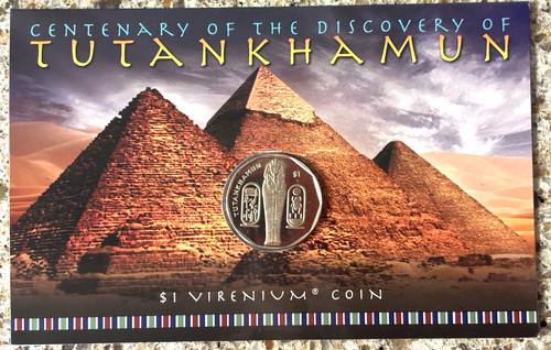 2022 Discovery of Tutankhamun's Tomb Throne Virenium coin card KING TUT