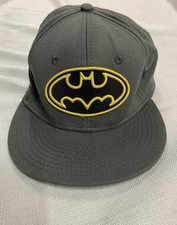 New DC Comics Batman Fitted Hat Grey Black Superhero 