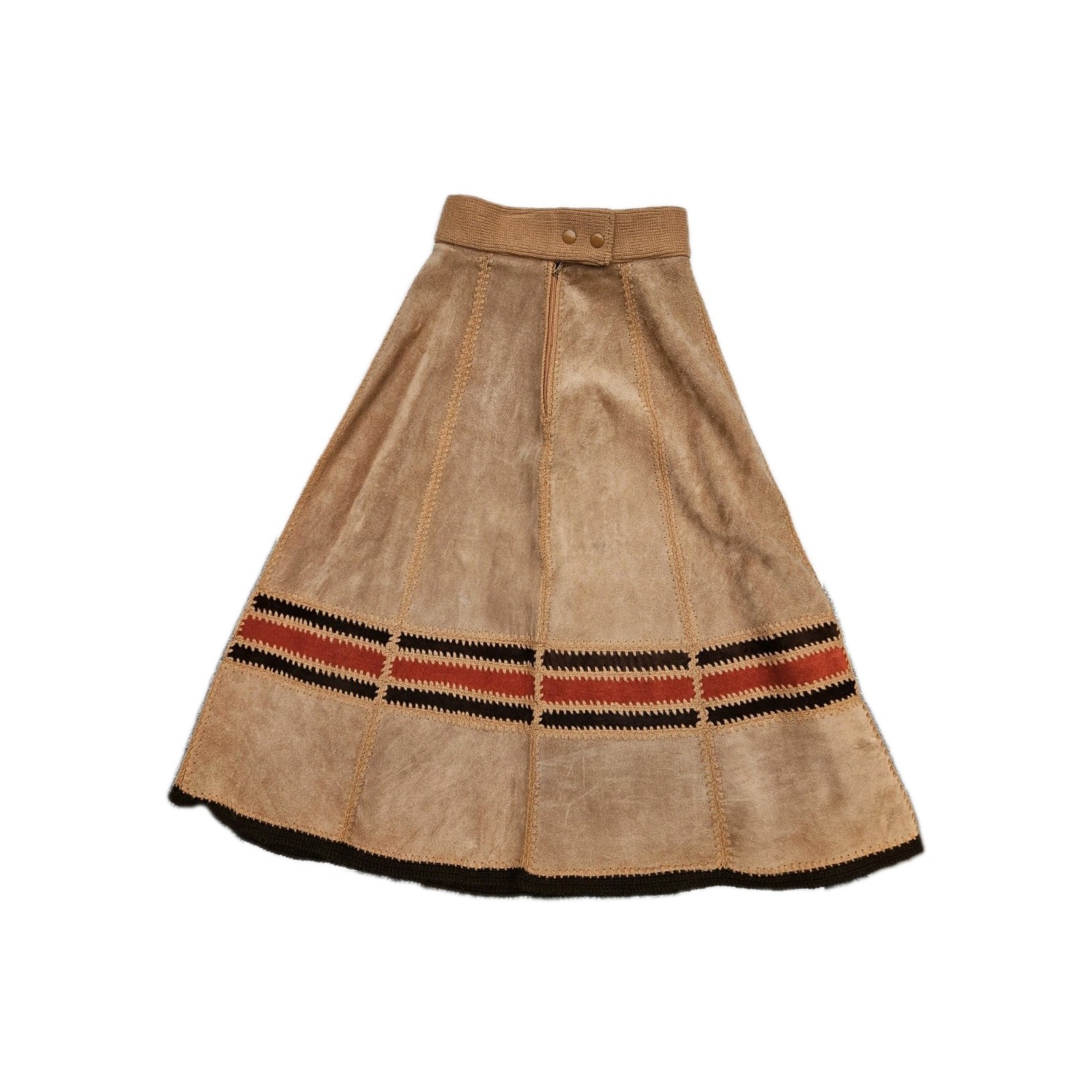 VTG 2 Piece Women's Patchwork Split Cowhide Leath… - image 13