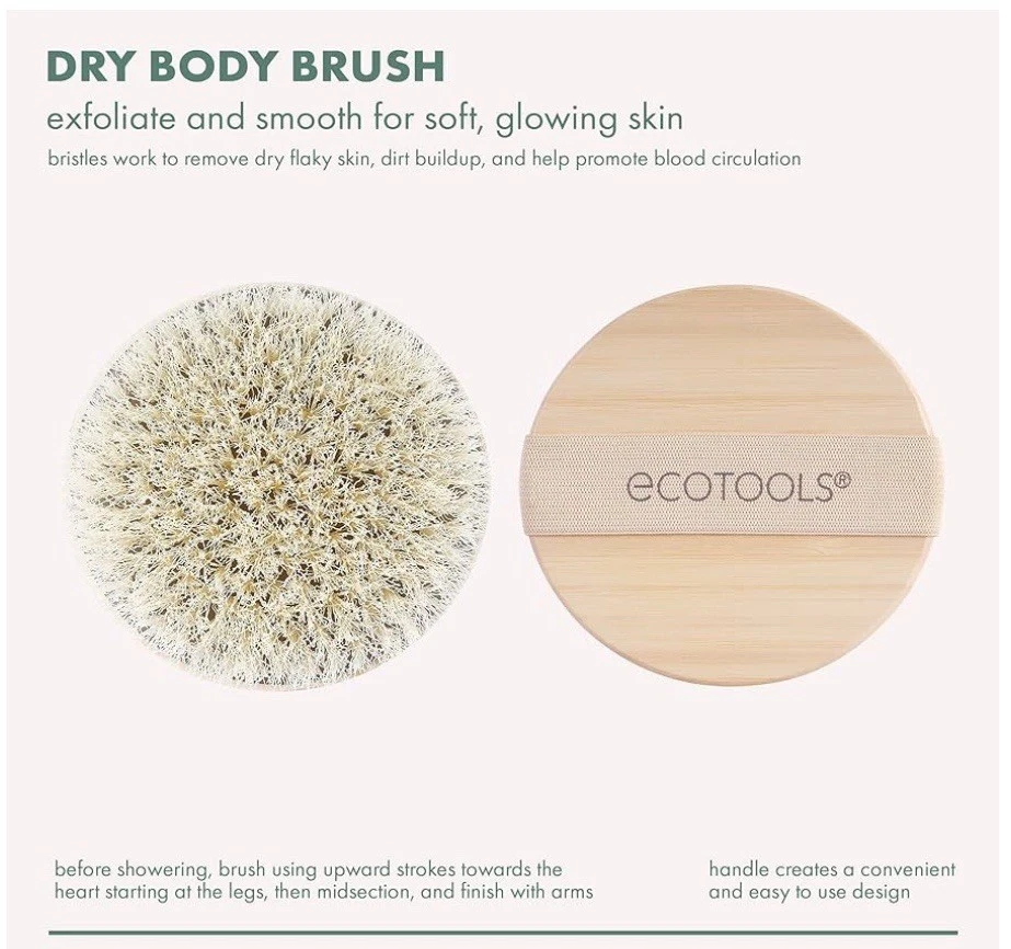 Cepillo corporal seco EcoTools cerdas sin crueldad exfoliar y suavizar la piel seca Foto 2 de 4