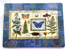 SET OF FOUR (4) LARGE PIMPERNEL CORK PLACEMATS "BUTTERFLY COLLAGE" 12" X 16"