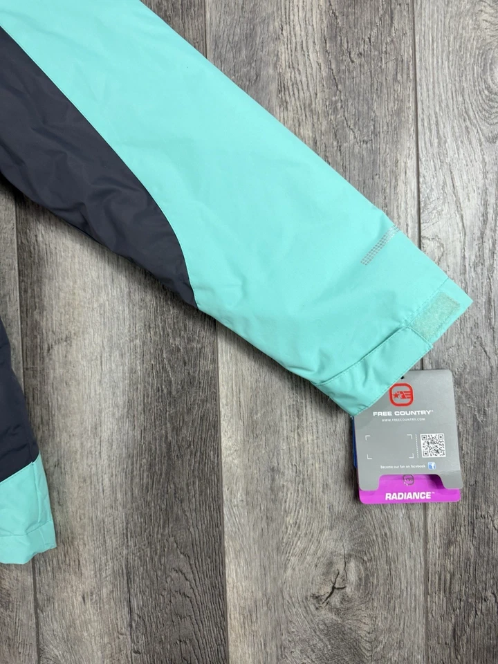 Free Country Teal/Grey 3 in 1 Shell Jacket NWT Size Large - Image 2 of 4