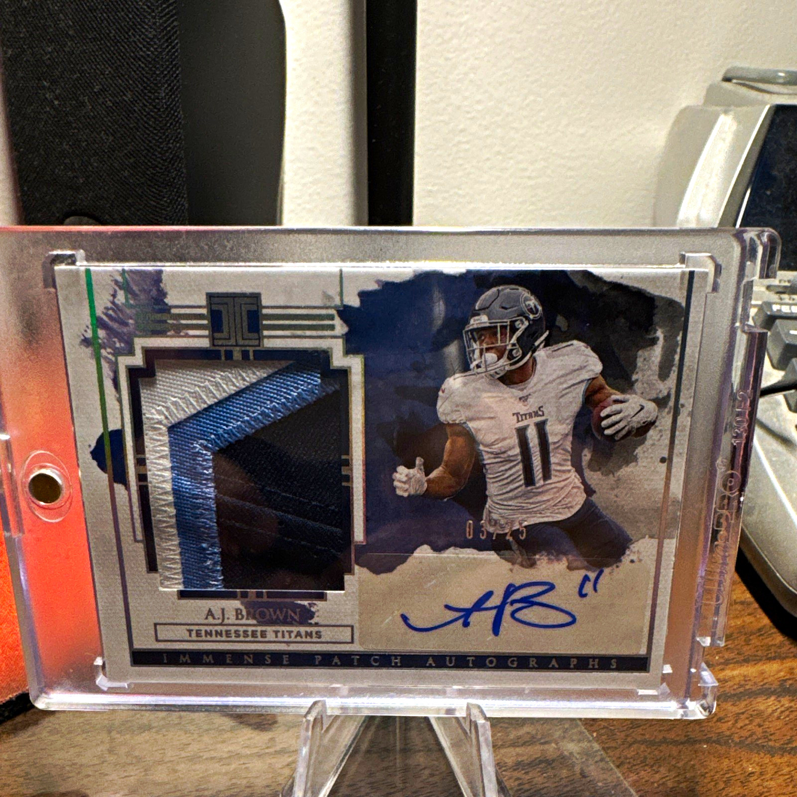 Panini Impeccable 2020 A.J. Brown Immense Patch Auto IPA-AB /25 Titans