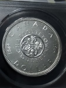 1964 CANADA CANADIAN DOLLAR PROOFLIKE MS 66 MINT STATE CHARLOTTETOWN QUEBEC ANAC