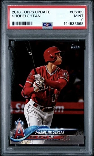 🔥 2018 Topps Update #US189 Shohei Ohtani PSA 9 Mint Rookie Angels Dodgers 🔥