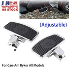 Adjustable Front Foot Pegs Footboards Pedals For Can Am Ryker 600 900 2019-2026