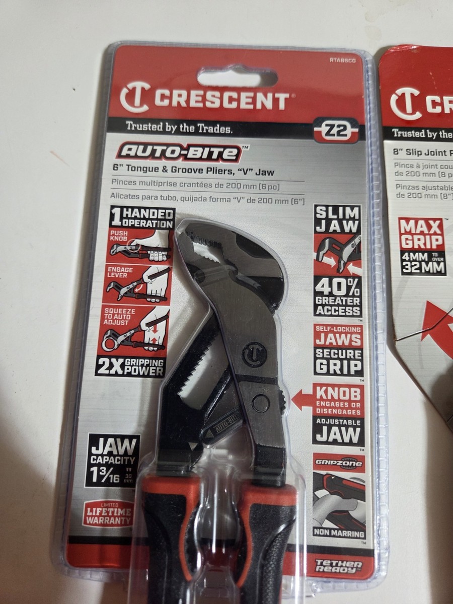 Crescent Z2 Pliers Set - Slip Joint, AutoBite, Diagonal, Linesman