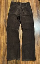 vintage 80s WRANGLER STUDENT Brown Corduroy Rockabilly MOD Pants 29 x 32 USA