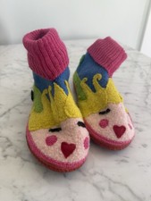 Garnet Hill Mermaid Slippers Boiled Wool Kids Size 02 Winter Christmas