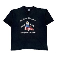 Rolling Thunder All Sports Single Stitch T-Shirt - XL Black Cotton