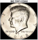 1968-D KENNEDY HALF DOLLAR 40 % SILVER, VERY BEAUTIFUL RARE  COIN, FAST SHIPPING