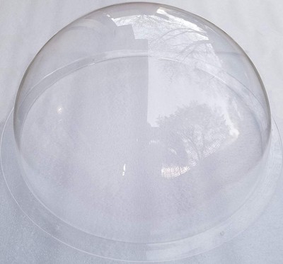 Acrylic Dome/Plastic Hemisphere - Clear - 13'' Diameter, 3/4'' Flange with Pre-...