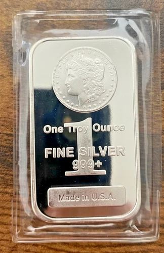 1 oz. Highland Mint Silver Bar - Morgan Dollar Design .999+ Fine