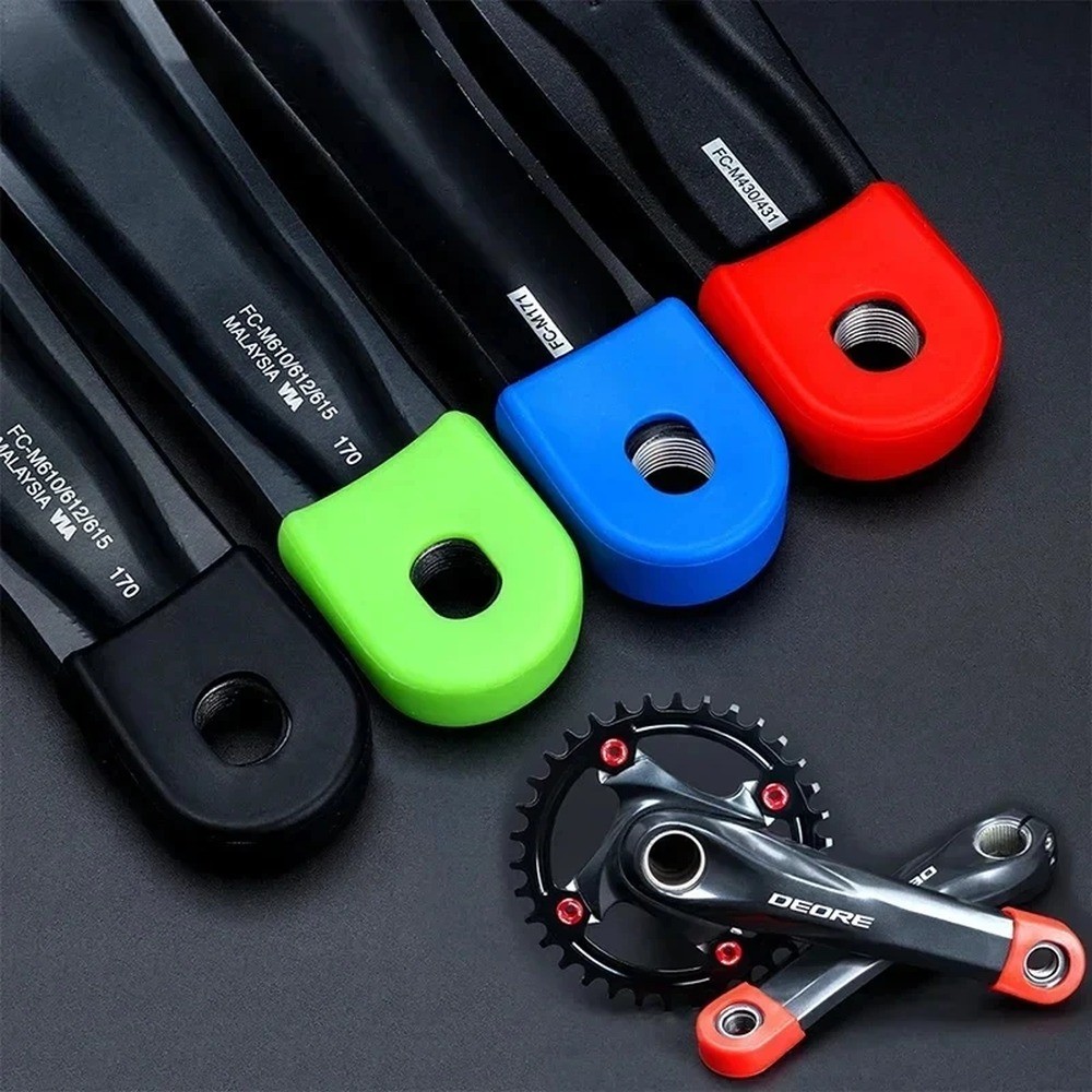 1 Pair Crank Protective Case Gel Housing Multicolor Spacers for MTB Road Cranks