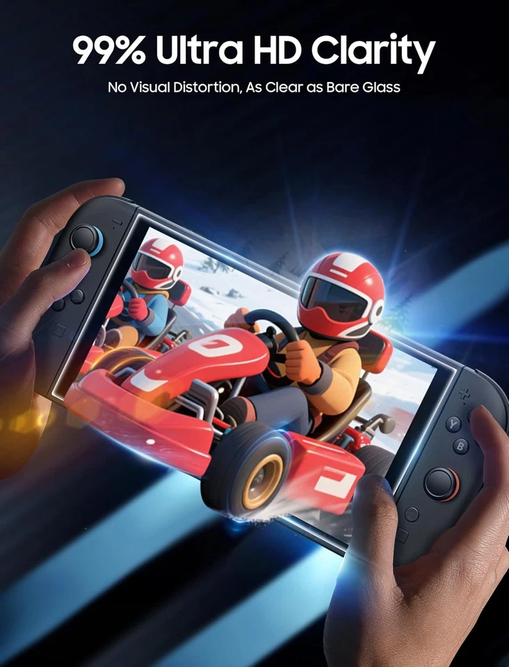 4-Pack Tempered Glass Screen Protector for Nintendo Switch 2, Ultra HD Hardness - Image 2 of 4