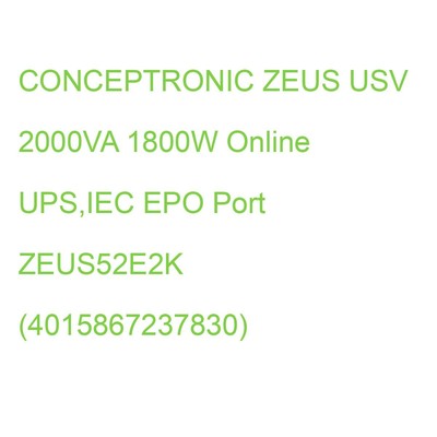 CONCEPTRONIC USV 2000VA/1800W/6xIEC/HID USB/+Online Tower sw ZEUS52E2K (40158672