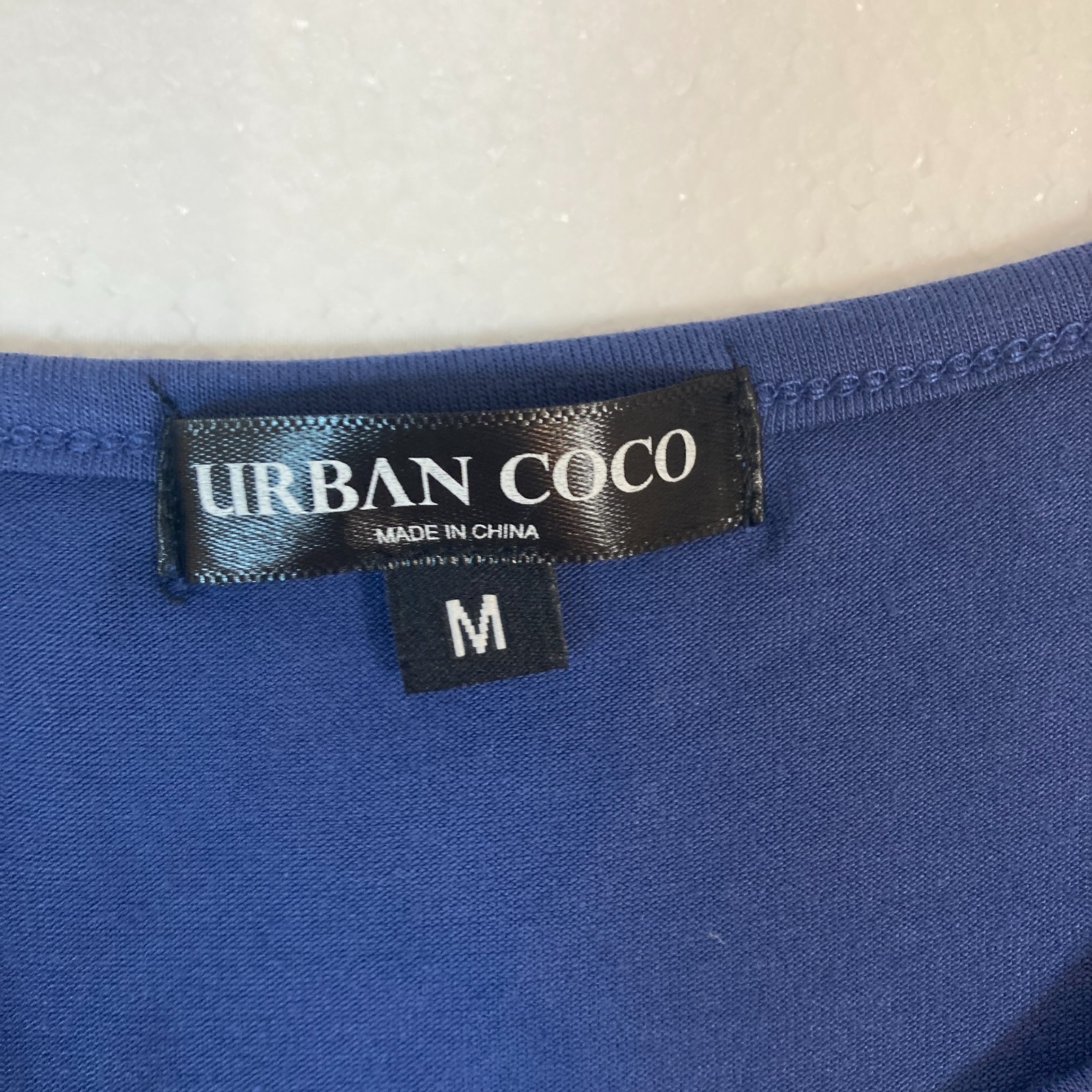 URBAN COCO Woman's Light Blue Short Sleeve Pullover Dress Size M Preppy Office image 5