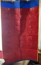 Hanging Pocket Chart 28x46 27 Pockets Red/ Blue Learning Resources Used