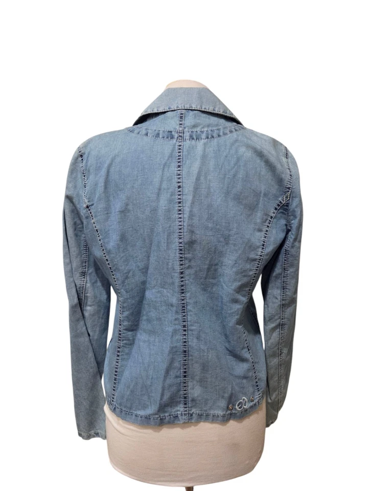 Chaqueta Blazer Escada Sport Cambray Denim Ligera Para Mujer Talla EU 40 US 10 Foto 2 de 4