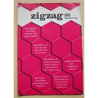 VARIOUS 1974 ZIG ZAG NO.38 MAGAZINE 1974(QUICKSILVER/LOGGINS MESSINA/STEVE MILLE