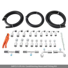 26pcs 9.5ft Air Conditioning Hose And Fitting Kit Includes 9.5ft 6810 Ac Hose