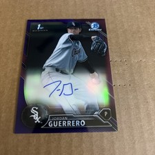 2016 Bowman Chrome AUTO PURPLE SP /250 1st Jordan Guerrero RC #CPA-JGU (f5)
